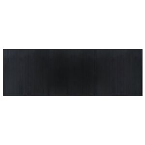 vidaXL Alfombra rectangular bamb&uacute; negro 100x300 cm