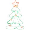 vidaXL Figura de &aacute;rbol de Navidad con 144 LED 88x56 cm