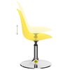 vidaXL Sillas de comedor giratorias 2 uds cuero sint&eacute;tico amarillo