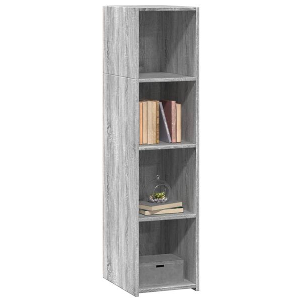 vidaXL Aparador alto madera de ingeniería gris Sonoma 30x41x124 cm