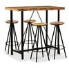 vidaXL Set de muebles de bar 5 piezas madera maciza reciclada