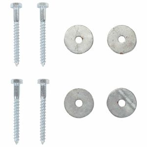 vidaXL Ancla de tierra 4 pcs Plateado &Oslash;10 x 60 cm Metal galvanizado