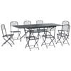 vidaXL Conjunto de Comedor de Jard&iacute;n 9 uds. Gris antracita