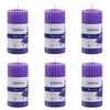 Bolsius Velas perfumadas estriadas 6 unidades lavanda 120x58 mm