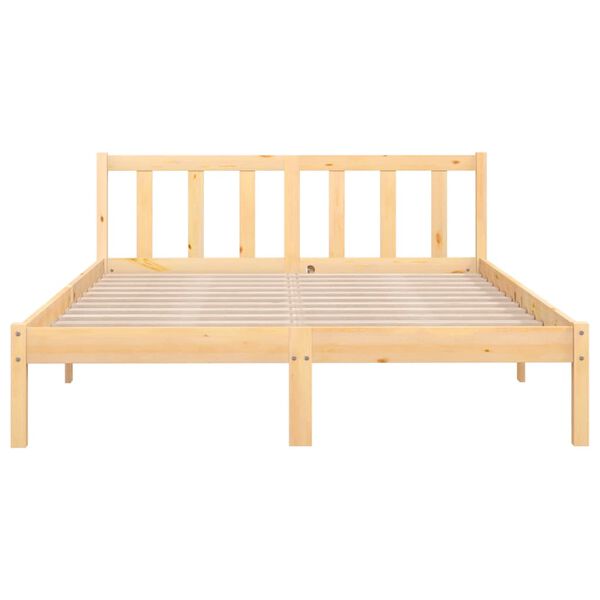 vidaXL Estructura de cama sin colchón madera maciza 140x190 cm