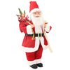 vidaXL Figura de Pap&aacute; Noel Rojo 30 cm Poli&eacute;ster