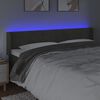 vidaXL Cabecero con LED de terciopelo gris oscuro 203x16x78/88 cm