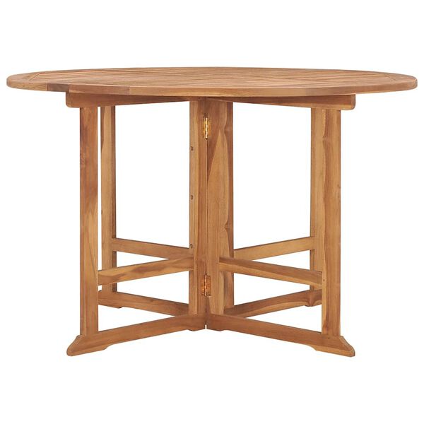vidaXL Set de comedor de jardín plegable 5 pzas madera maciza de teca