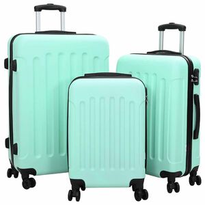 vidaXL Maleta 3 pcs Verde menta 50 x 31 x 78 cm Pl&aacute;stico ABS