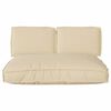 vidaXL Juego de Cojines 3 pcs Beige Tela Oxford