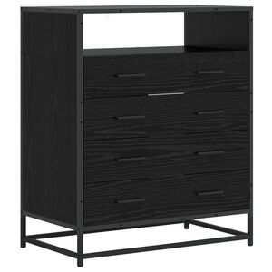 vidaXL Cajonera 4-Caj&oacute;n Roble negro 70 x 41 x 83,5 cm