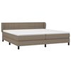 vidaXL Cama box spring con colch&oacute;n tela gris taupe 200x200 cm