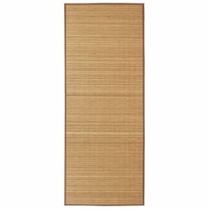 vidaXL Alfombra rectangular de bamb&uacute; marr&oacute;n 80 x 200 cm