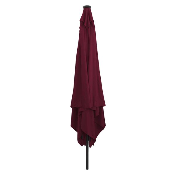 vidaXL Parasol de jardín Rojo y Negro 295 x 295 x 245 cm