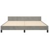 vidaXL Estructura de cama con cabecero terciopelo gris claro 180x200cm