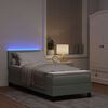 vidaXL Cama Box Spring LED con LED Gris Claro 80 x 200 cm Terciopelo