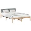 vidaXL Estructura de cama Marrón y gris claro 135 x 190 cm