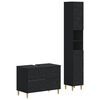 vidaXL Juego de gabinete de ba&ntilde;o de 2 piezas DELFT Negro