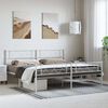 vidaXL Estructura cama sin colch&oacute;n con estribo metal blanco 183x213 cm
