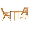 vidaXL Conjunto de Comedor de Jard&iacute;n 3 uds. Marr&oacute;n