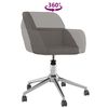 vidaXL Silla de oficina giratoria tela gris oscuro