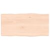vidaXL Tablero de mesa madera maciza borde natural 80x40x(2-4) cm