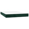 vidaXL Cama box spring con colch&oacute;n terciopelo verde oscuro 140x200 cm
