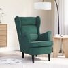 vidaXL Sill&oacute;n de terciopelo verde oscuro