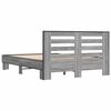 vidaXL Estructura cama madera ingeniería metal gris Sonoma 120x190 cm