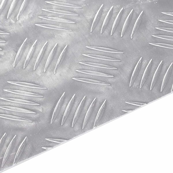 vidaXL Pelda&ntilde;o Rectangular 4 pcs Plateado 50 x 25 cm Aluminio