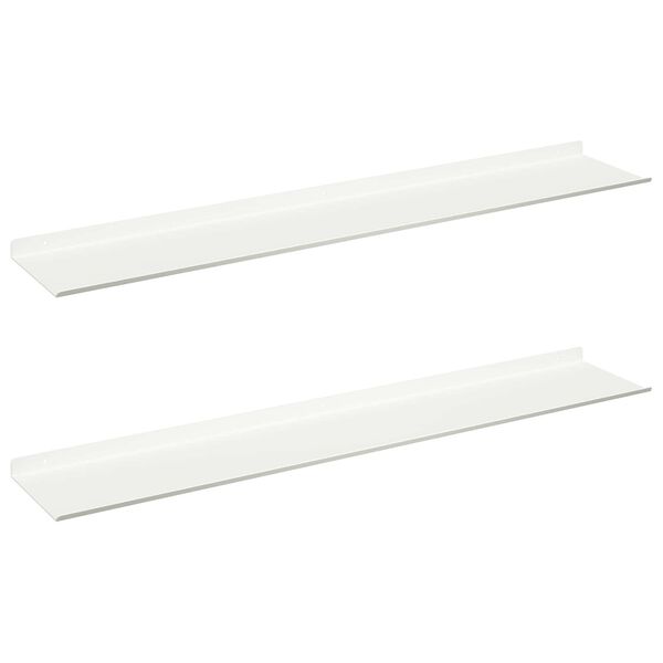 vidaXL Estante flotante 2 pcs 100 x 18 x 2,5 cm Acero