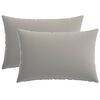 vidaXL Coj&iacute;n con almohada HEERLEN 2 uds. Gris Poli&eacute;ster