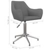 vidaXL Sillas de comedor giratorias 6 unidades tela gris claro