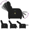 vidaXL Sill&oacute;n reclinable de masaje de tela negro