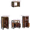 vidaXL Juego de muebles de baño 4 pcs Marrón Madera sólida recuperada