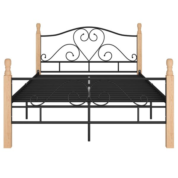 vidaXL Estructura de cama sin colch&oacute;n metal negro 120x200 cm