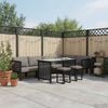 vidaXL Muebles de jard&iacute;n 9 pzas y cojines rat&aacute;n sint&eacute;tico antracita