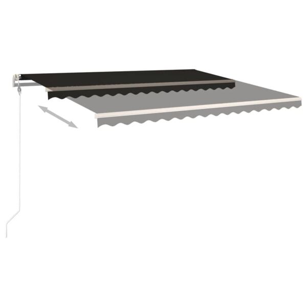vidaXL Toldo retr&aacute;ctil autom&aacute;tico gris antracita 400x350 cm
