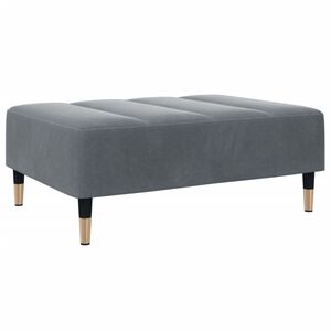 vidaXL Reposapi&eacute;s de terciopelo gris oscuro 77x55x31 cm