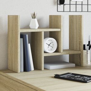 vidaXL Organizador escritorio madera roble Sonoma 34,5x15,5x35,5 cm