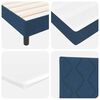 vidaXL Cama tipo Box Spring con colch&oacute;n con LED Azul 100 x 200 cm tela