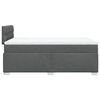 vidaXL Cama box spring con colch&oacute;n tela gris oscuro 120x190 cm