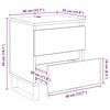 vidaXL Armario de Noche con caj&oacute;n Roble Negro 40 x 35 x 50 cm