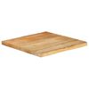 vidaXL Tablero de mesa borde natural madera maciza mango 80x80x3,8 cm