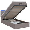 vidaXL Cama tipo otomana con colch&oacute;n y LED Topo 90 x 200 cm Tela
