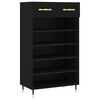 vidaXL Zapatero madera de ingenier&iacute;a negro 60x35x105 cm