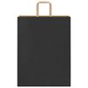 vidaXL Bolsas de papel con asas 250 uds negra 32x12x42 cm
