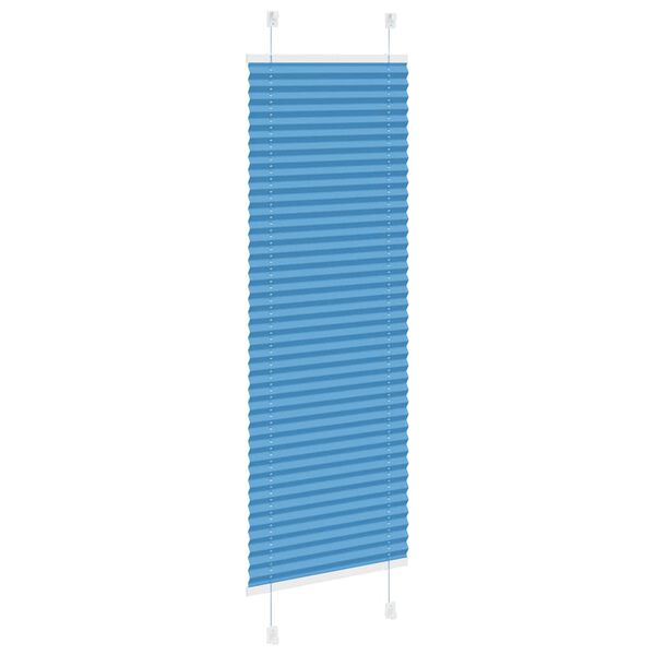 vidaXL Estor Plisado azul 40x150 cm Tela Ancho 39,4 cm Poli&eacute;ster