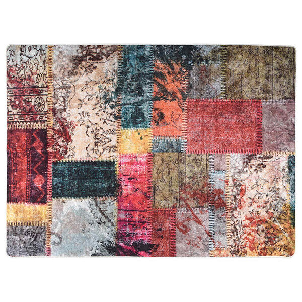 vidaXL Alfombra lavable patchwork multicolor 120x180 cm
