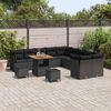 vidaXL Conjunto de sof&aacute; de jard&iacute;n 13 pcs Negro rat&aacute;n sint&eacute;tico